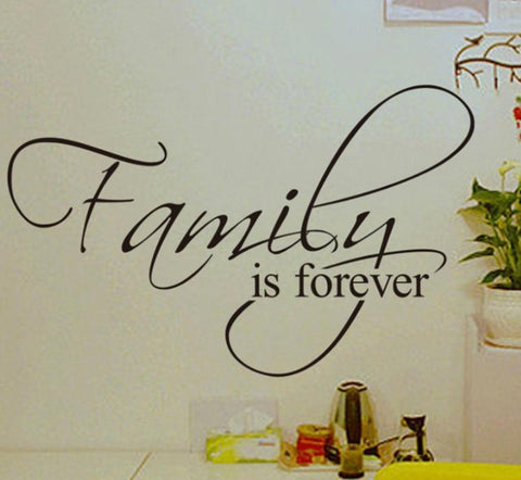 Family Is Forever Home Decor Creative Quote Wall Decals