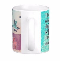 Learn To Fly Quote White Coffee Mugs